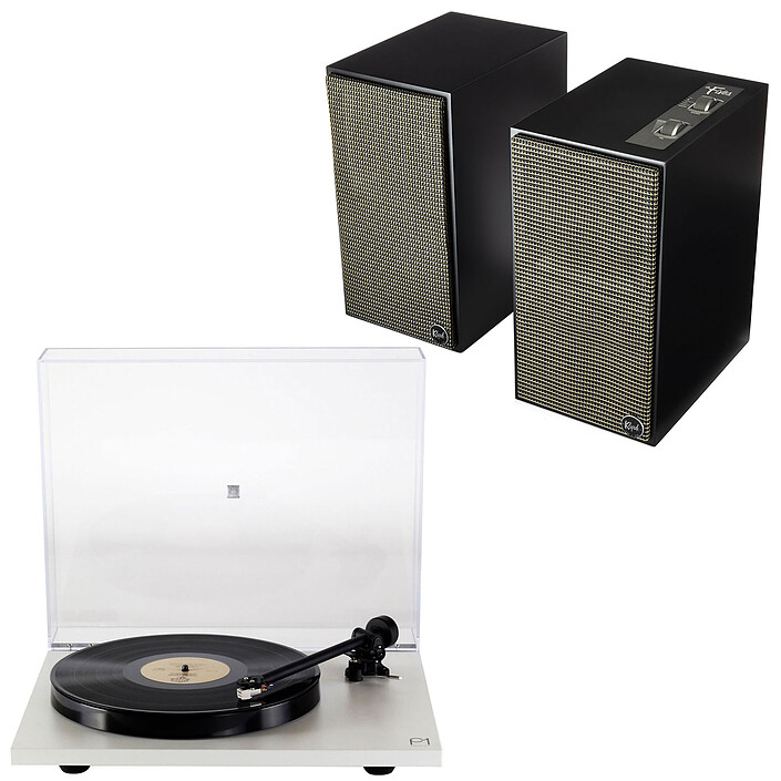 Rega Planar 1 Matte White + Klipsch The Fives Matte Black