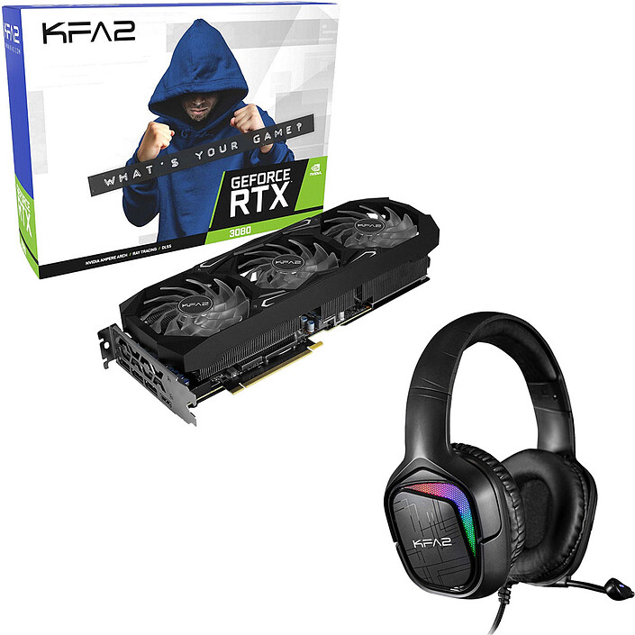 KFA2 GeForce RTX 3080 SG (1-Click OC) LHR + KFA2 Sonar-04