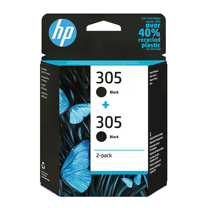 Pack de 2 HP 305 (6ZD18AE) - Negro