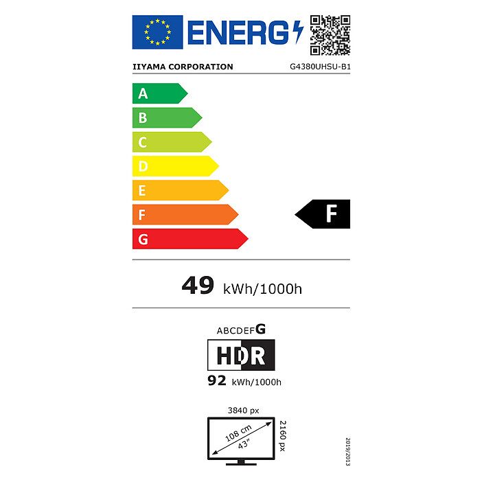 iiyama 42.5" LED - G-MASTER G4380UHSU-B1 Red Eagle pas cher