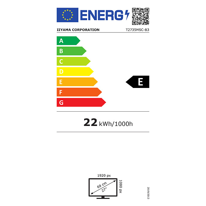 iiyama 27" LED Touchscreen - ProLite T2735MSC-B3 economico
