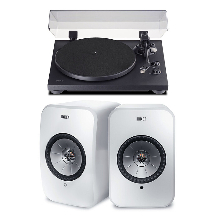 Teac TN-280BT-A3 Noir + KEF LSX Wireless Blanc