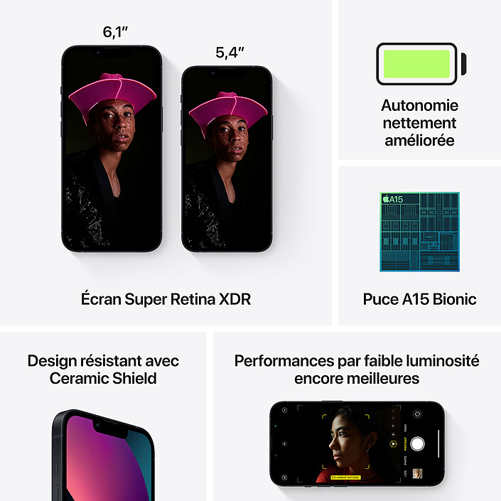 Acheter Apple iPhone 13 mini 128 Go Minuit · Reconditionné