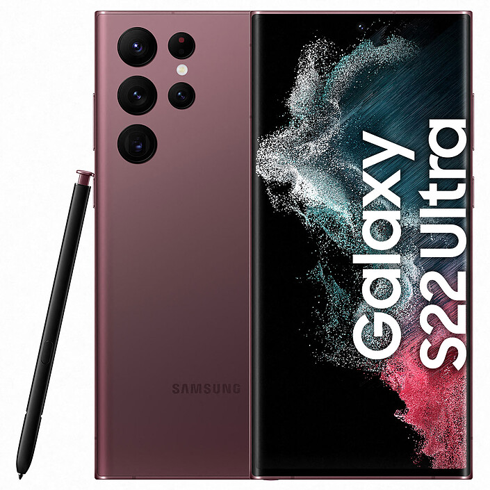Samsung Galaxy S22 Ultra SM-S908B Bordeaux (12 Go / 512 Go) v2 · Reconditionné