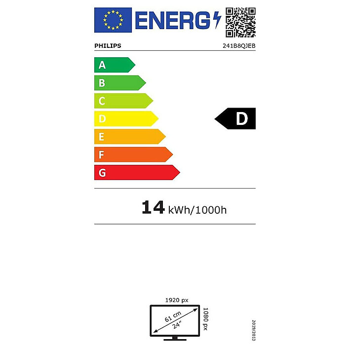 Philips 23.8" LED - 241B8QJEB pas cher
