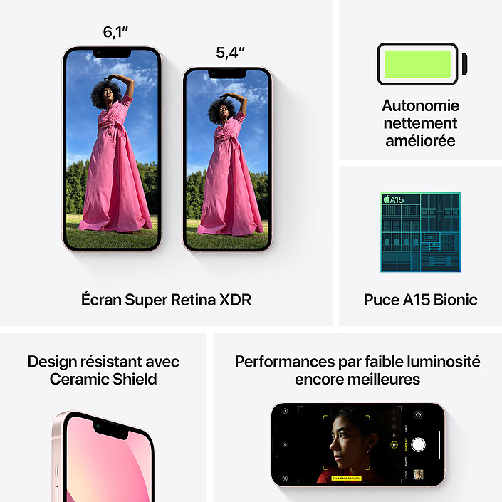 Acheter Apple iPhone 13 mini 256 Go Rose · Reconditionné