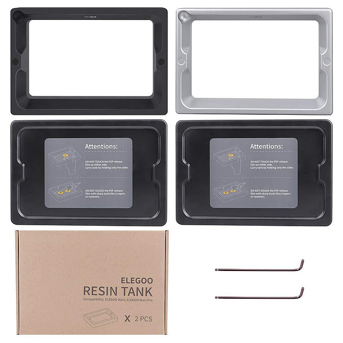 Elegoo Aluminium resin tray Mars (2 pieces)