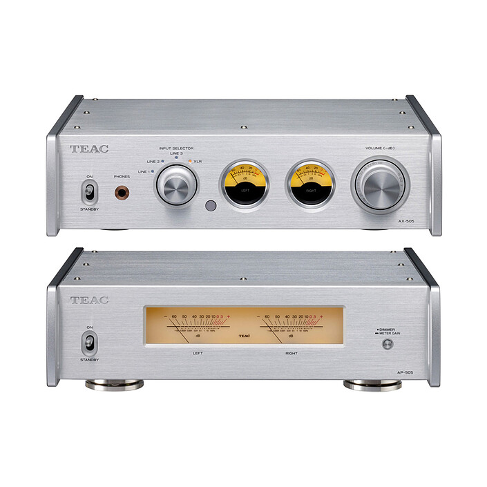 Teac AX-505 Argent + AP-505 Argent