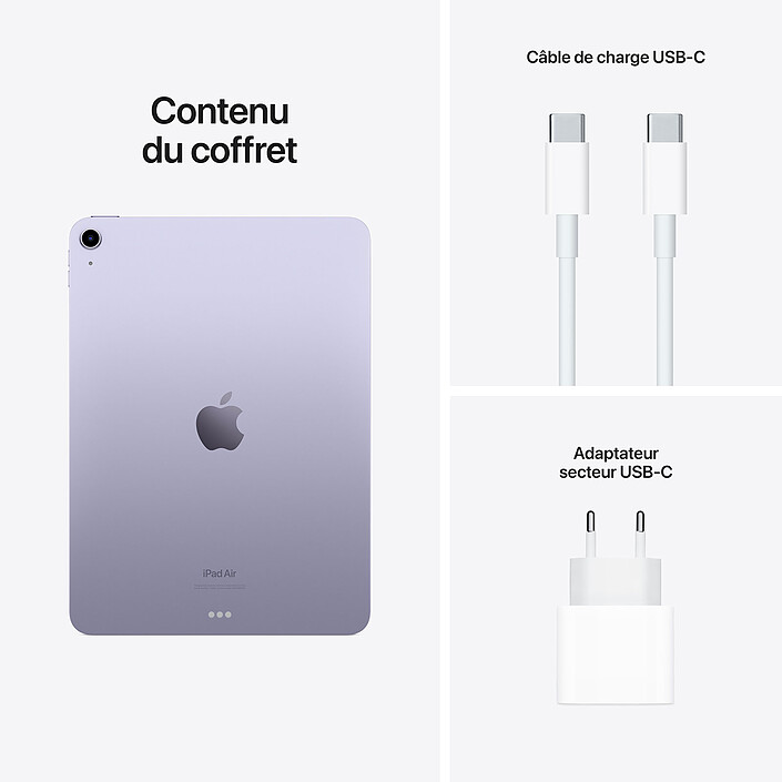 Apple iPad Air (2022) Wi-Fi 256 Go Mauve pas cher
