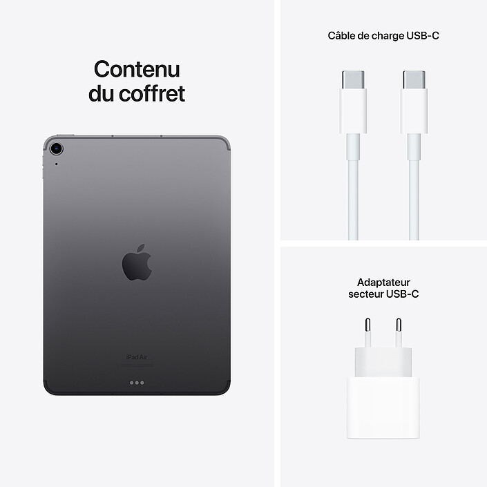 Apple iPad Air (2022) Wi-Fi + Cellular 64 Go Gris Sidéral · Reconditionné pas cher
