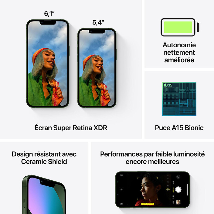 Acheter Apple iPhone 13 mini 128 Go Vert · Reconditionné