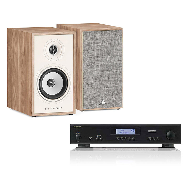 Rotel A11 Tribute Edition Noir + Triangle Borea BR02 Chêne clair