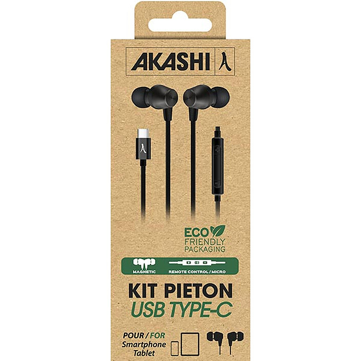 Acheter Akashi Kit Piéton USB-C Noir