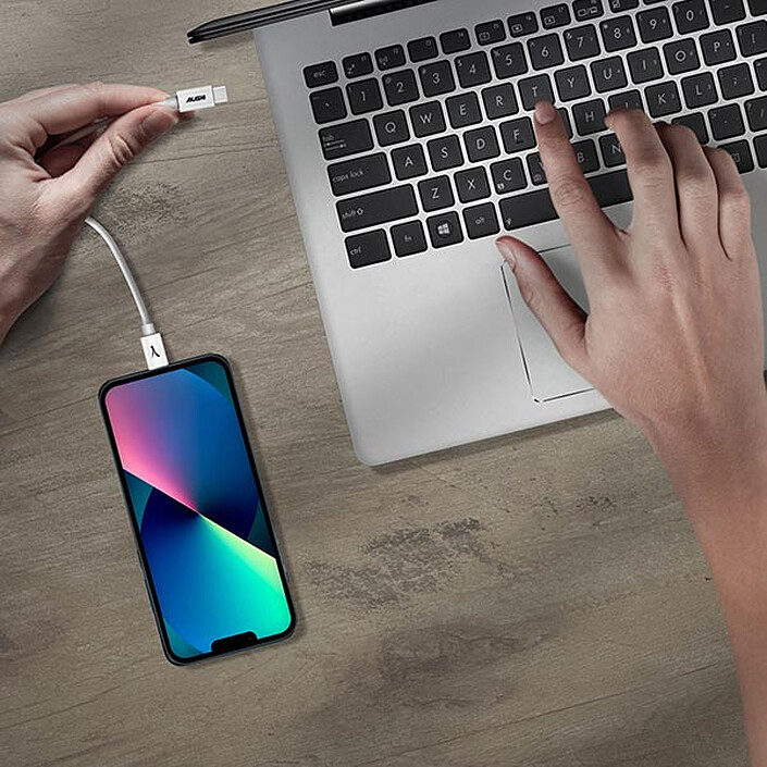 Avis Akashi Câble USB-C vers Lightning MFI (Blanc - 1m)