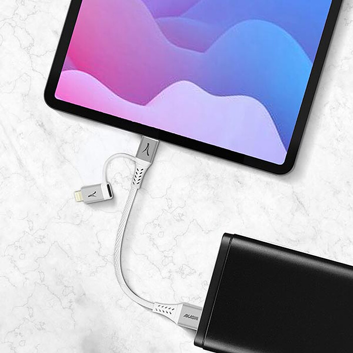 Opiniones sobre Cable Akashi Mini 2 en 1 de USB-A a Lightning / USB-C