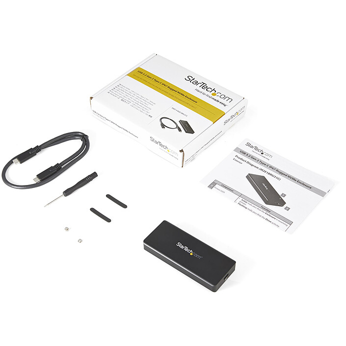 Acheter StarTech.com Boîtier USB 3.1 pour SSD M.2 MVMe PCIe M-Key avec câble USB-C - Aluminium certifié IP67