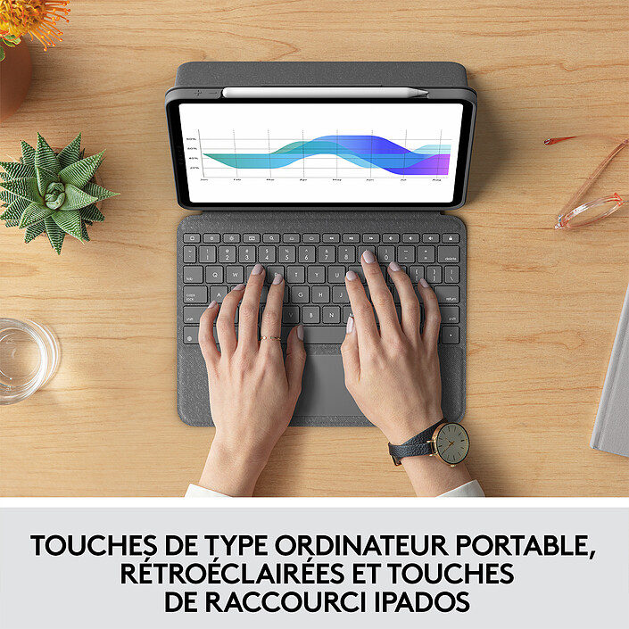 Avis Logitech Folio Touch Étui Clavier avec Trackpad et Smart Connector pour iPad Pro 11" (1re, 2e, 3e, 4e génération)