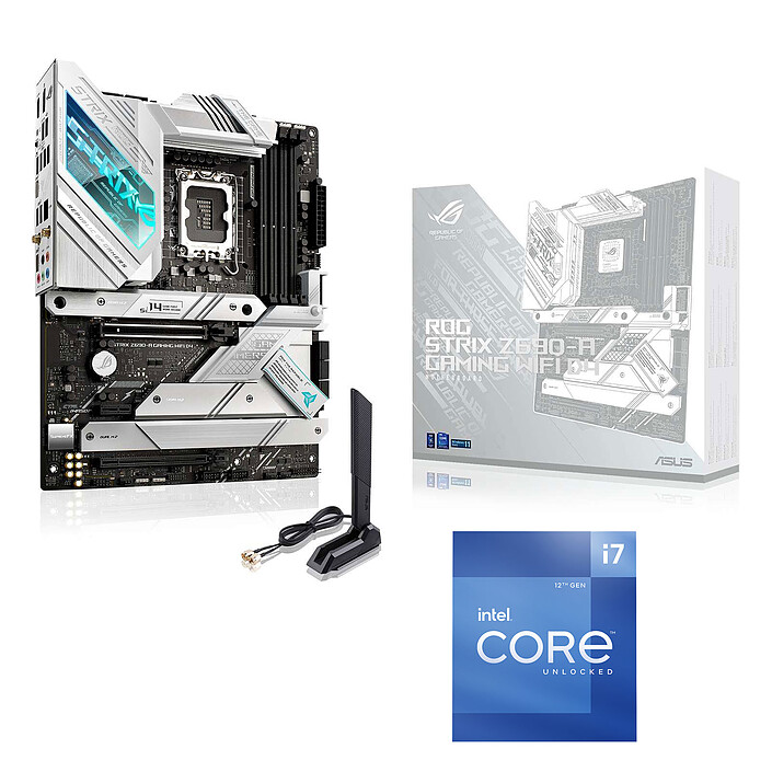ASUS ROG STRIX Z690-A GAMING WIFI D4 Core i7K PC Upgrade Bundle