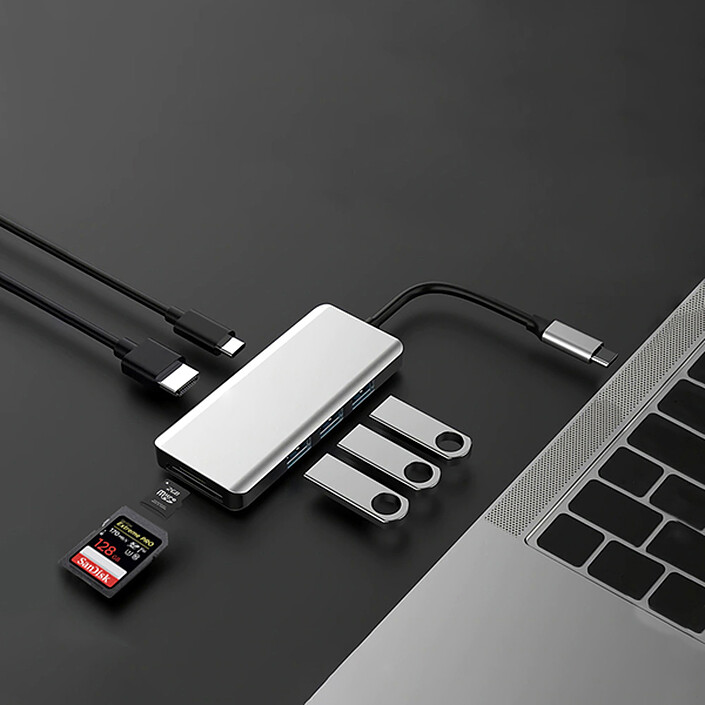cheap Akashi USB Type-C 7-in-1 Hub
