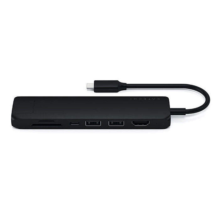 Nota Satechi Slim 7-in-1 Hub multiporta USB-C - Nero