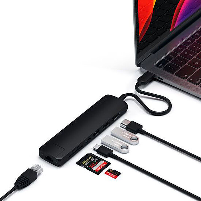 Satechi Slim 7-in-1 Hub multiporta USB-C - Nero economico