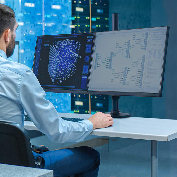 Avis Ergotron Bras LX Double Colonne Haute Noir