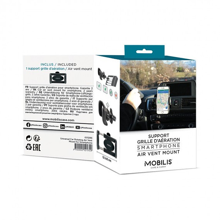 Mobilis Support Universel avec fixation grille 360° Noir pas cher
