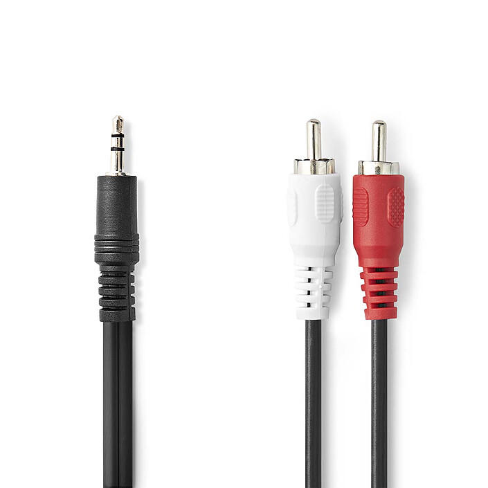 Nedis Cable Audio Estéreo Jack 3.5 mm macho a 2x RCA macho - 5 m