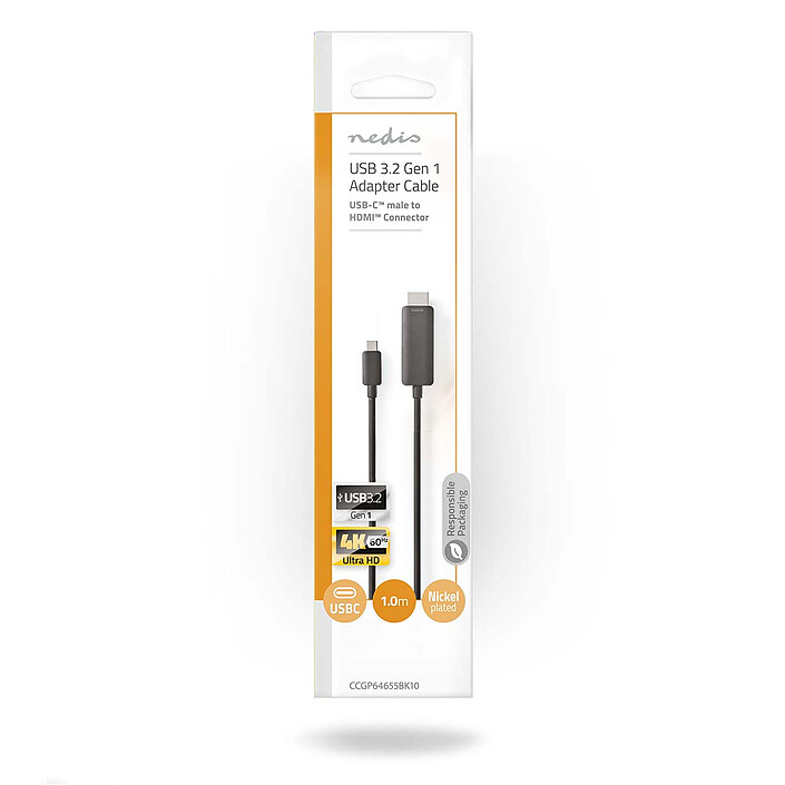 Acheter Nedis Adaptateur USB-C vers HDMI 1 m Noir