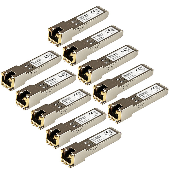 StarTech.com Pack of 10 Mini GBIC 1000BASE-T Transmitter Modules for HP J8177C