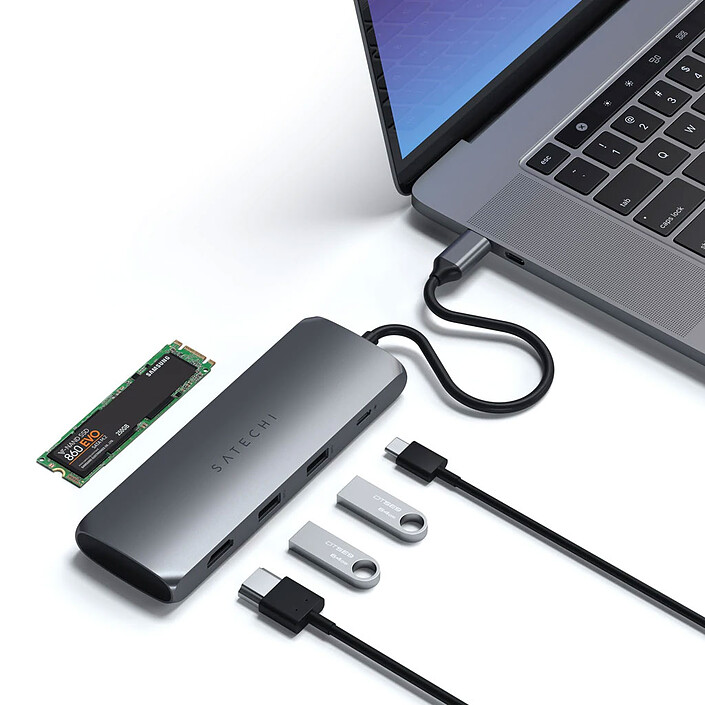Acquista Adattatore ibrido multi-porta USB-C SATECHI - Grigio