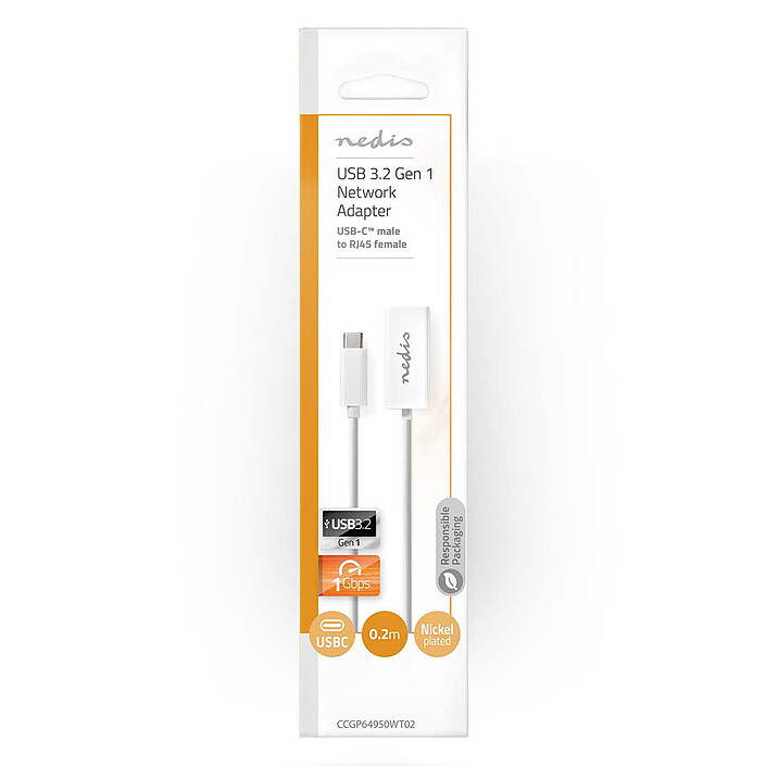 Avis Nedis Adaptateur réseau USB-C / RJ45 