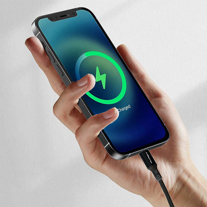 Avis Akashi Câble renforcé USB-C vers Lightning (Noir - 1,5m)