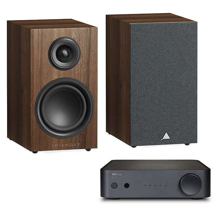 NAD AMP1 + Triangle Elara LN01 Châtaignier