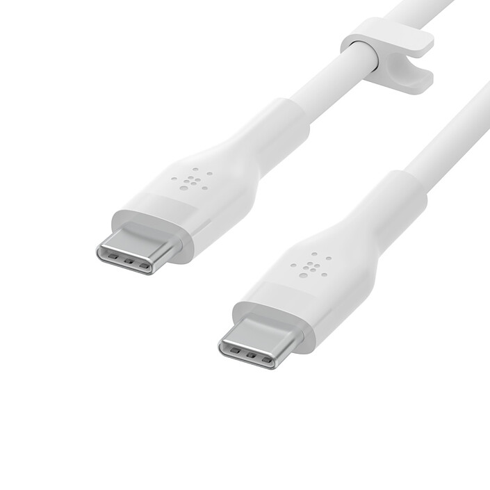 Belkin Boost Charge Flex Câble silicone USB-C vers USB-C (Blanc) - 2 m pas cher