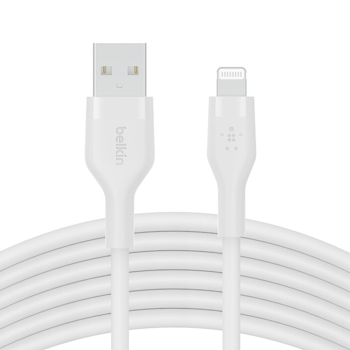 Avis Belkin Boost Charge Flex Câble silicone USB-A vers Lightning (Blanc) - 2 m