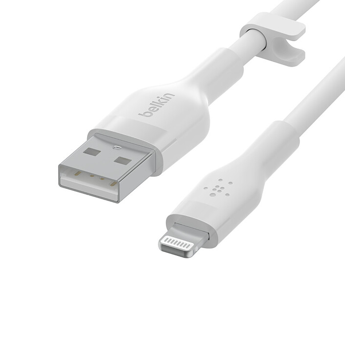 Belkin Boost Charge Flex Câble silicone USB-A vers Lightning (Blanc) - 2 m pas cher