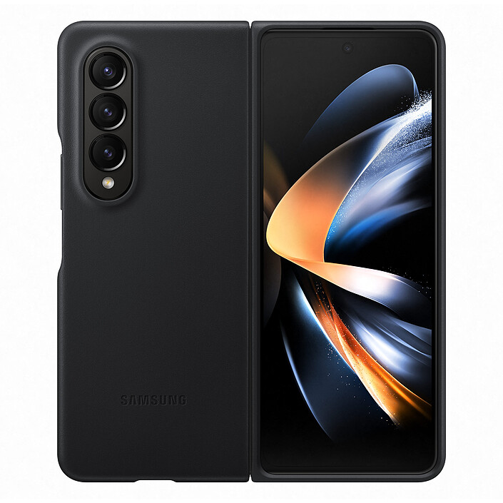 Samsung Coque Cuir Noir Galaxy Z Fold 4