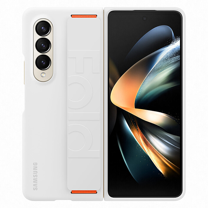 Samsung Custodia in silicone Cordino Bianco Galaxy Z Fold 4