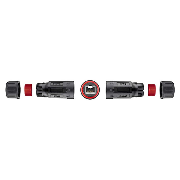 Avis Goobay Coupleur modulaire RJ45 d'extérieur (IP68), CAT 6 STP