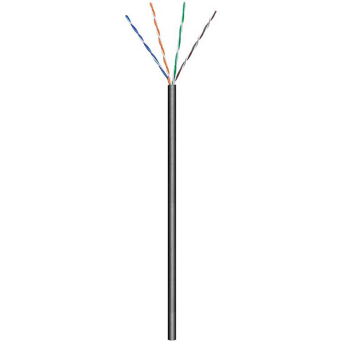 Nota Goobay Cavo di rete per esterni Cat 6 U/UTP 100 m (nero)