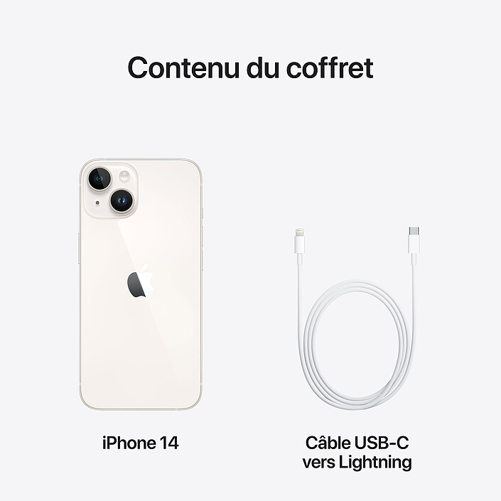 Apple iPhone 14 256 Go Lumière Stellaire · Reconditionné pas cher
