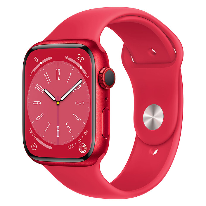 Apple Watch Series 8 GPS + Cellular Aluminum (PRODUCT)RED Sport Band 45 mm · Reconditionné