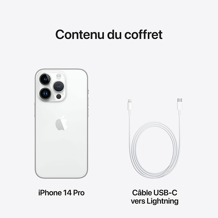 Apple iPhone 14 Pro 128 Go Argent pas cher