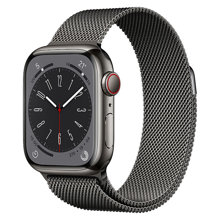 Correa milanesa de acero inoxidable de 41 mm para el Apple Watch Series 8 con GPS + móvil