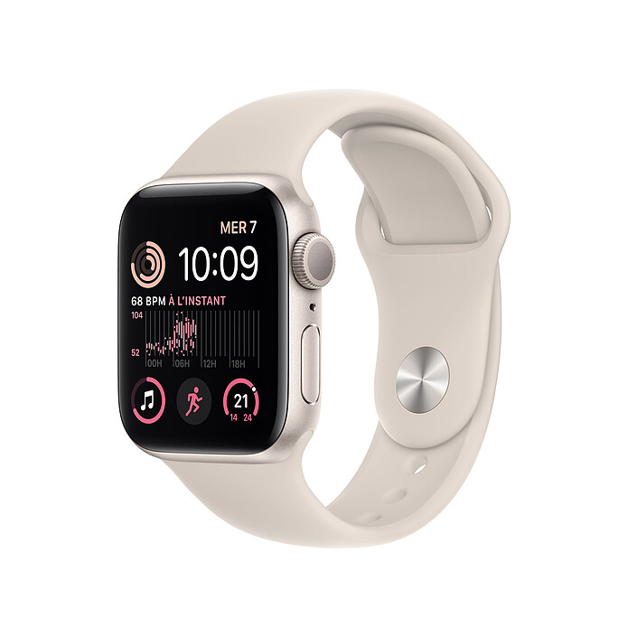 Apple Watch SE GPS (2022) Starlight Aluminium Sport Band 40 mm
