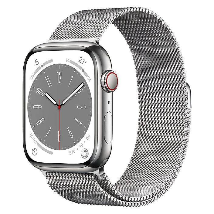 Apple Watch Series 8 GPS + Celular Correa milanesa de acero inoxidable de 45 mm