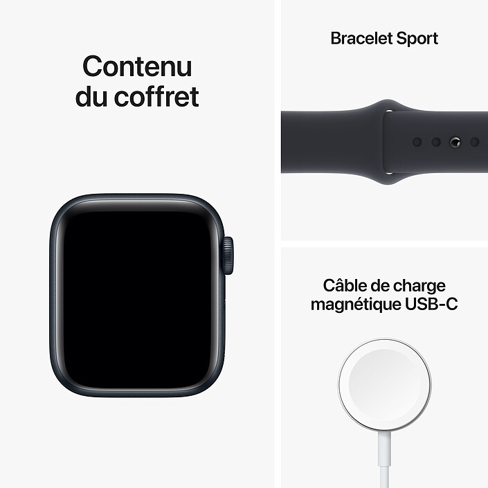 Apple Watch SE GPS + Cellular (2022) Midnight Aluminium Bracelet Sport Midnight 40 mm pas cher