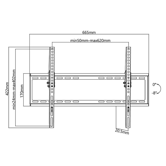 Goobay Tilt Wall Mount L pour TV de 37" à 70" pas cher