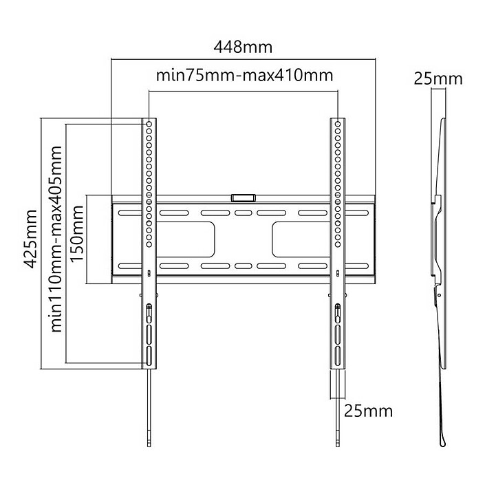 Goobay Fixed Wall Mount Pro M pour TV de 32" à 55" pas cher